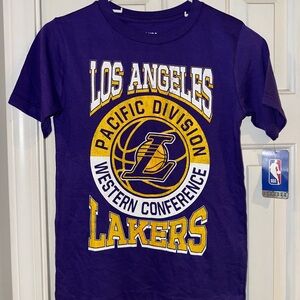 Kids LA Lakers Medium Size 8 / 10 - Short-Sleeve NBA Tee T-shirt NWT, Purple